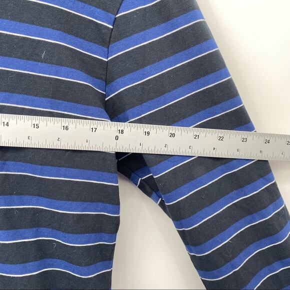 Scotch & Soda Women's Blue Black Striped Long Sleeve Top M - Picture 6 of 7
